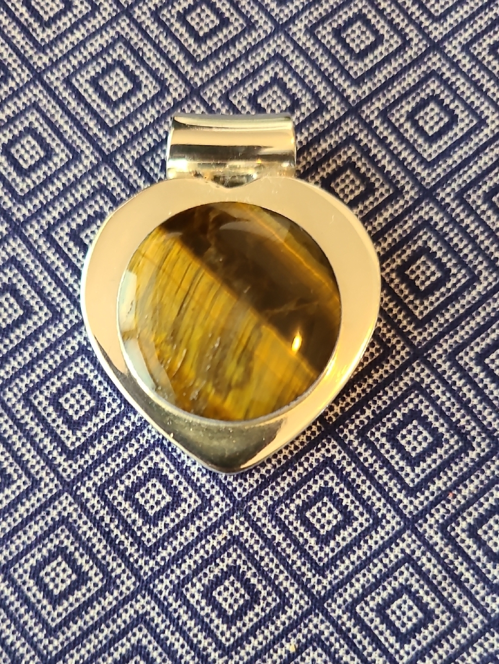 Handmade Sterling Silver Pendant Featuring a Natural Tiger's Eye Gemstone